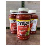 Three Prego Traditional Pasta Sauces