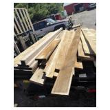 40 various pcs of rough cut lumber.  Ash, oak, b