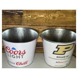 2 Purdue/coors light beer buckets
