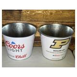 2 Purdue/coors light beer buckets
