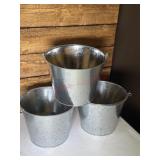 3 beer buckets with handles