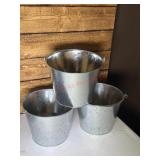 3 beer buckets with handles