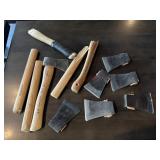 Lot of axe parts