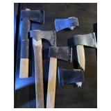 6 axe heads.    Needs new handles