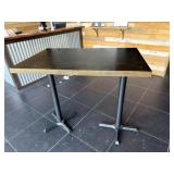 PUB TABLE 30X48, INDUSTRIAL DOUBLE PEDESTAL TABLE