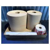 Flat of paper towels. Use first stickers