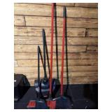 Push broom. Standard broom. Tiny broom and dust