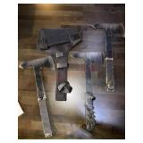 3 metal axes with sheeth