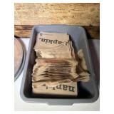 Small bus tub with napkins