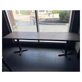96X24 INDUSTRIAL DOUBLE PEDESTAL TABLE