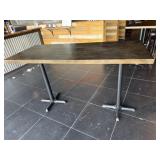 72X30 PUB TABLE, INDUSTRIAL DOUBLE PEDESTAL TABLE