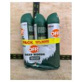 Pack of 3 OFF! Deep Woods Insect Repellents