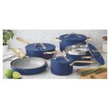 Blue Ceramic Nonstick Cookware Set, 11-Piece