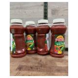 Four Plastic Jars of Chunky Salsa