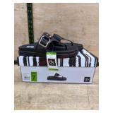 Black DV Footbed Sandals, Size 7