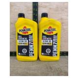 Two Bottles of Pennzoil Full Synthetic 5W-30 Oil