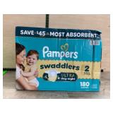 Pampers Swaddlers Diapers, Size 2, 180 Count
