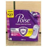Poise Fresh Protection Bladder Pads, 128-Count