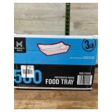 500-Count Paper Food Trays, 3 lb Capacity