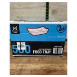 500 Polycoated Paper Food Trays, 3 lb Capacity