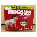 Huggies Little Movers Size 4 Diapers, 160 Count