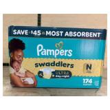 Pampers Swaddlers Ultra Day-Night Diapers, Size N