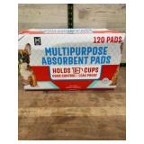 Multipurpose Absorbent Pads, 120-Count