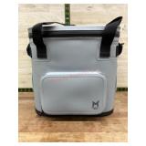 Gray Insulated Soft-Side Cooler with Carry Handles