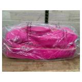 Pink Travel Bag with Gold Zipper