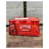 Six-Pack of Lindsay Large Black Ripe Pitted Olives