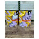 Two Cans of Sliced Yellow Clingstone Peaches