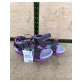 Girls' Sandals, Size 12, Black and Purple