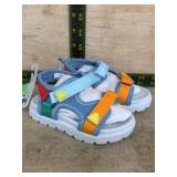 Toddler Sandals with Multicolor Straps, Size 7