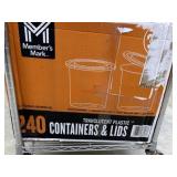 240 Plastic Food Containers with Lids