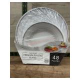 48 Premium Plastic Plates