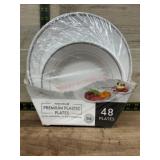 48 Premium Plastic Plates