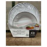 48 Premium Plastic Plates