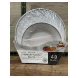 48 Premium Plastic Plates