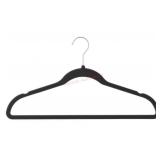 50-Pack Heavy Duty Velvet Hangers, Black