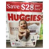 Huggies Skin Essentials Diapers, Size 1, 184-Count