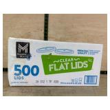 500 Clear Plastic Flat Lids
