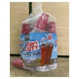 Bag of Red Plastic Heavy-Duty Party Cups