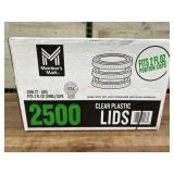 2500 Clear Plastic Lids for 2 oz Portion Cups