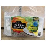 Pack of Heavy-Duty 9-Inch Paper Plates, 600 Count