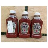 3 Heinz Tomato Ketchup Bottles