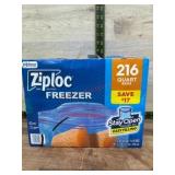 Ziploc Freezer Bags, 216 Quart Bags