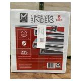 8-Pack White 1-Inch View Binders