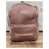Dusty Pink Bag with Multiple Zippers