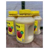 3 Plastic Bottles of Applesauce