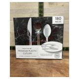 180-Piece Premium Plastic Cutlery